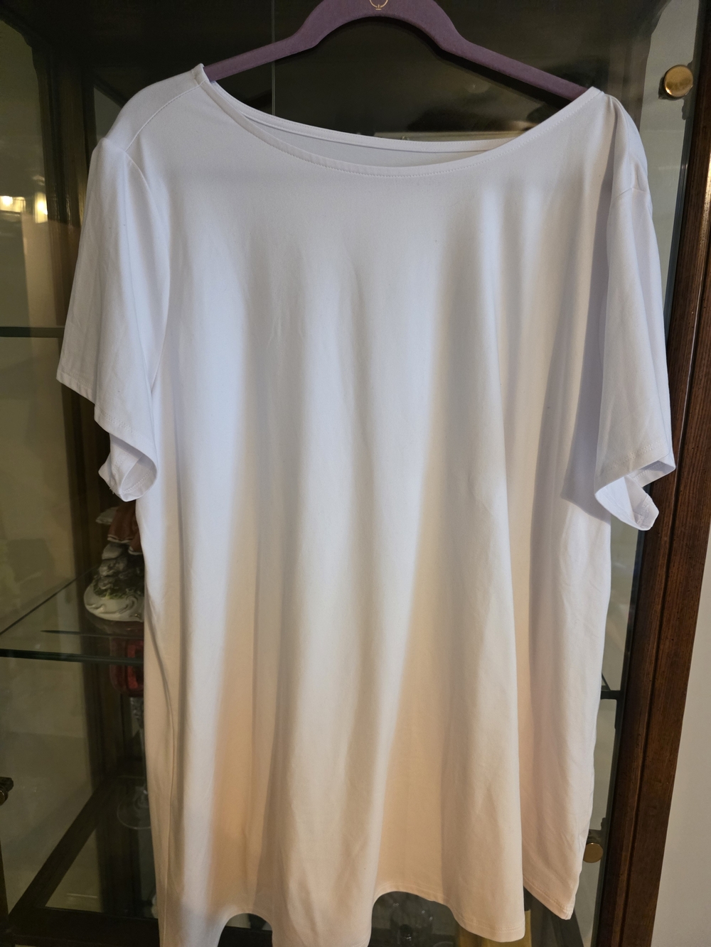 Women's Classic OMBRE White Short Sleeve Tee — Relaxed Crew Neck